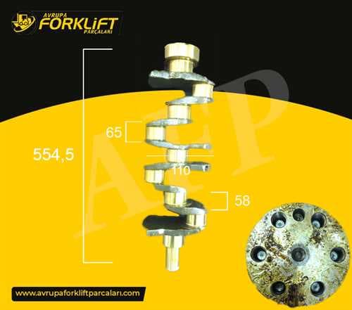 CRANKSHAFT - YANMAR 4D94LE, 4D98E, 4TNE98, 4TNV94L-V, 4TNV98 — AFM001898