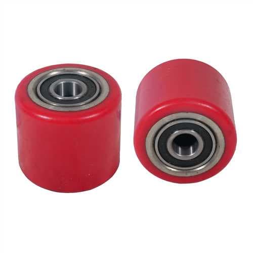 FORK WHEEL POLYURETHANE (8070) RED / WITH BEARING — AFM004694
